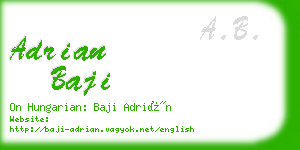 adrian baji business card